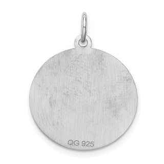 Sterling Silver Rhodium-plated Brocade-Like Initial W Charm QC4162W