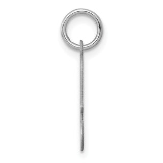 Sterling Silver Rhodium-plated Stamped Initial A Charm