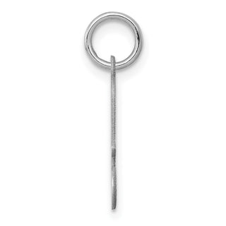 Sterling Silver Rhodium-plated Stamped Initial A Charm