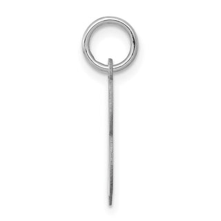 Sterling Silver Rhodium-plated Stamped Initial B Charm