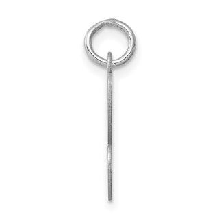 Sterling Silver Rhodium-plated Stamped Initial C Charm