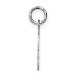Sterling Silver Rhodium-plated Stamped Initial D Charm