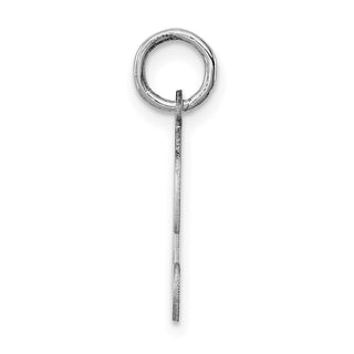 Sterling Silver Rhodium-plated Stamped Initial D Charm