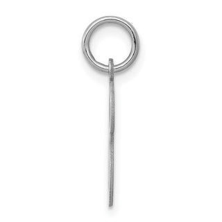 Sterling Silver Rhodium-plated Stamped Initial E Charm
