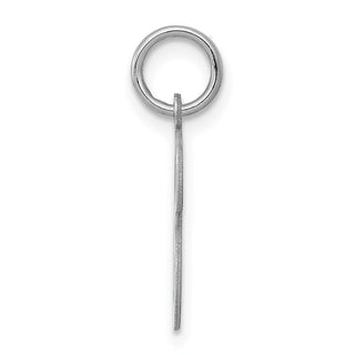 Sterling Silver Rhodium-plated Stamped Initial E Charm