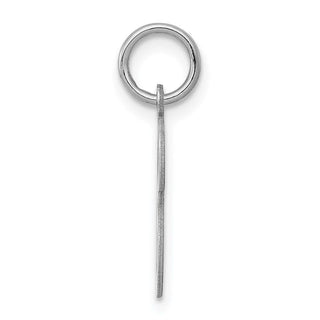 Sterling Silver Rhodium-plated Stamped Initial E Charm