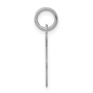 Sterling Silver Rhodium-plated Stamped Initial F Charm