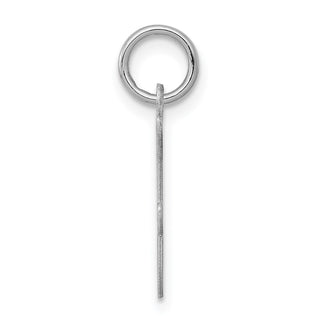 Sterling Silver Rhodium-plated Stamped Initial F Charm