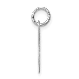 Sterling Silver Rhodium-plated Stamped Initial G Charm