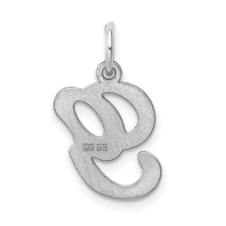 Sterling Silver Rhodium-plated Stamped Initial G Charm