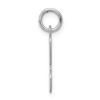 Sterling Silver Rhodium-plated Stamped Initial H Charm