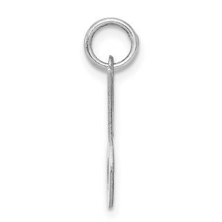 Sterling Silver Rhodium-plated Stamped Initial J Polished Charm