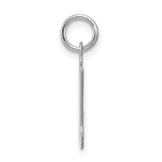 Sterling Silver Rhodium-plated Stamped Initial M Charm