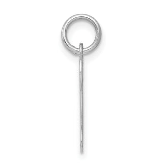 Sterling Silver Rhodium-plated Stamped Initial N Charm