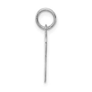 Sterling Silver Rhodium-plated Stamped Initial P Charm