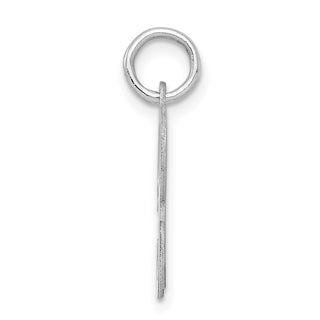 Sterling Silver Rhodium-plated Stamped Initial R Charm