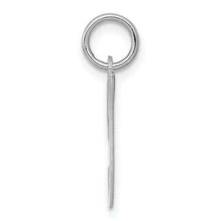 Sterling Silver Rhodium-plated Stamped Initial T Charm
