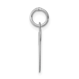 Sterling Silver Rhodium-plated Stamped Initial W Charm