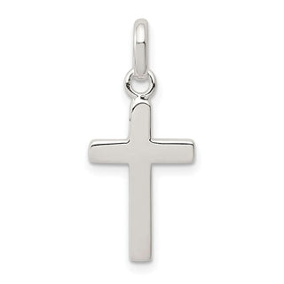 Sterling Silver Polished Cross Charm QC4274