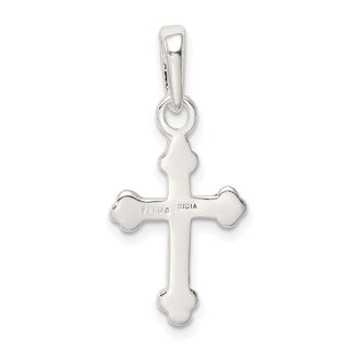 925 Sterling Silver Budded Cross Pendant QC4308