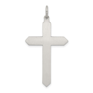 Sterling Silver Antiqued August Glass Simulated Birthstone Cross Pendant