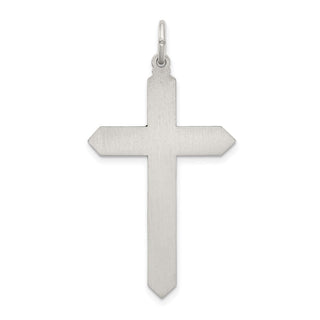 Sterling Silver Antiqued October Glass Simulated Birthstone Cross Pendant
