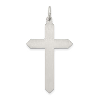 Sterling Silver Antiqued November Glass Simulated Birthstone Cross Pendant