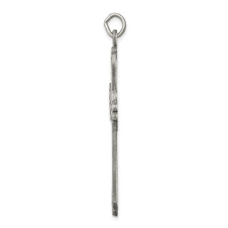 Sterling Silver Antiqued Cross Charm QC434