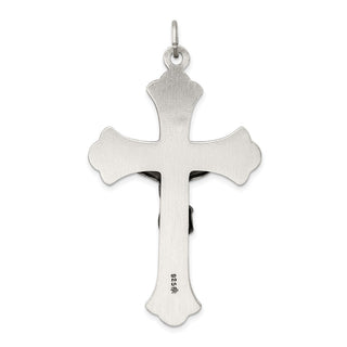 925 Sterling Silver Antiqued Inri Crucifix Pendant QC435