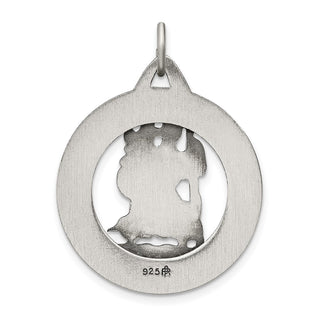 Sterling Silver St. Christopher Medal Pendant QC437
