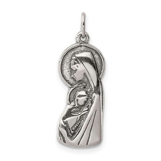 Sterling Silver Blessed Mary & Child Jesus Charm