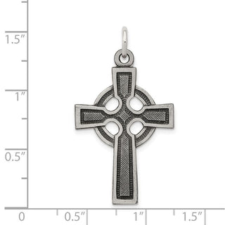 Sterling Silver Celtic Cross Charm QC450