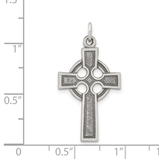 Sterling Silver Celtic Cross Charm QC451