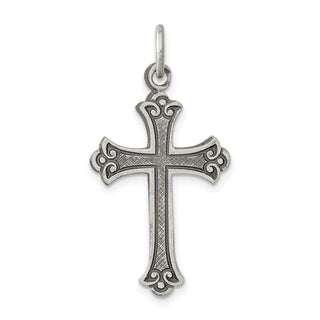 925 Sterling Silver Antiqued Cross Pendant QC452