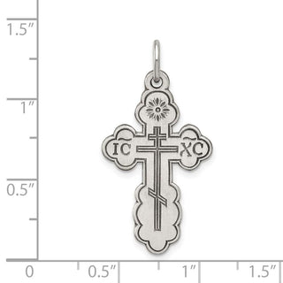 Sterling Silver Eastern Orthodox Cross Charm QC453