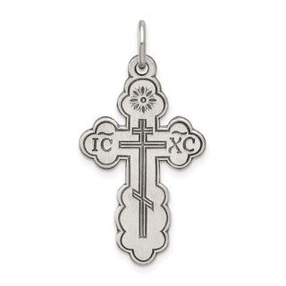 Sterling Silver Eastern Orthodox Cross Charm QC453