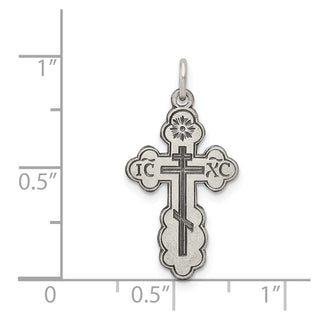 Sterling Silver Eastern Orthodox Cross Charm QC454