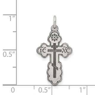 Sterling Silver Eastern Orthodox Cross Charm QC454