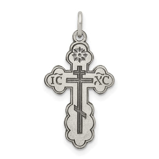 Sterling Silver Eastern Orthodox Cross Charm QC454