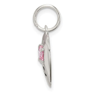 Sterling Silver Big Sis CZ Heart Charm