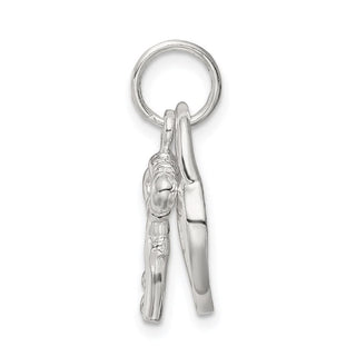 Sterling Silver Heart & Key Charm