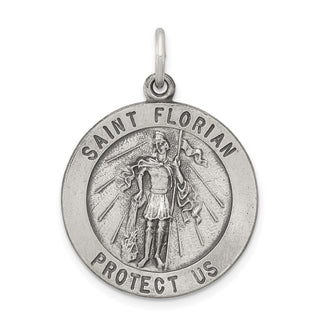 Sterling Silver Saint Florian Medal Pendant