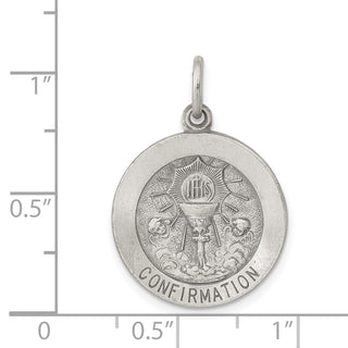 Sterling Silver Confirmation Medal Charm QC467