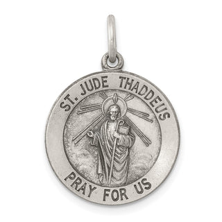 Sterling Silver St. Jude Thaddeus Medal Pendant QC470