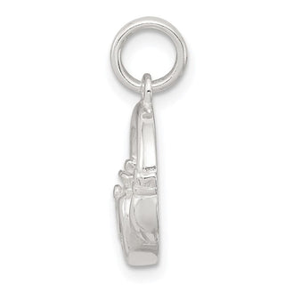 Sterling Silver Claddagh with Green CZ Charm
