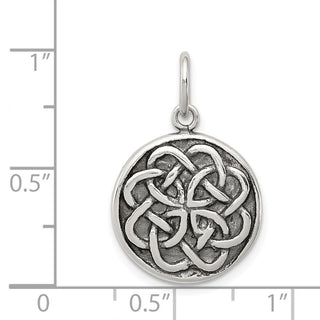 Sterling Silver Antiqued Celtic Knot Charm QC4715