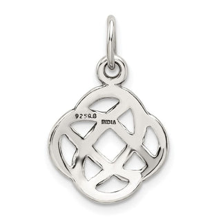 Sterling Silver Antiqued Celtic Knot Charm QC4716