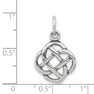 Sterling Silver Antiqued Celtic Knot Charm QC4716