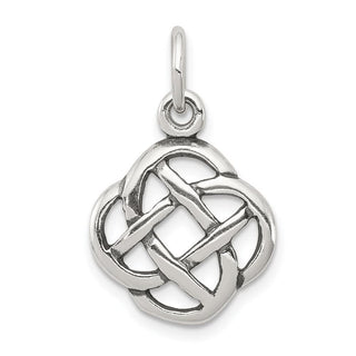 Sterling Silver Antiqued Celtic Knot Charm QC4716
