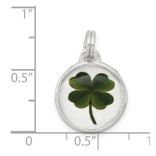 Sterling Silver Four Leaf Clover Charm QC4724